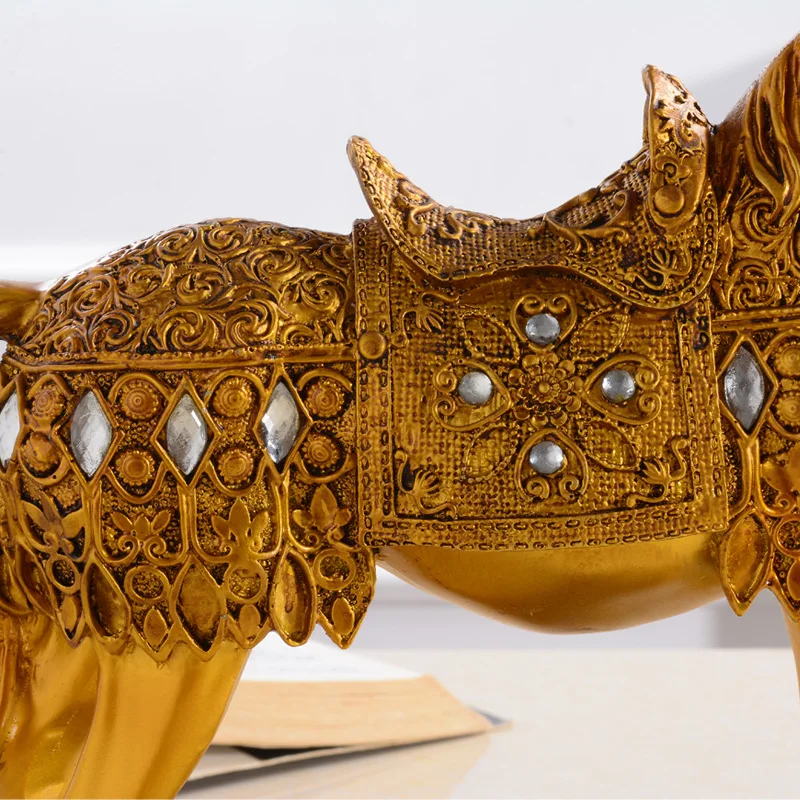 Ancient War Horse Wedding Decoration Figurines Miniatures Artificial animal Ornament Vintage Home Decor Valentines Day Gift - imagen 4