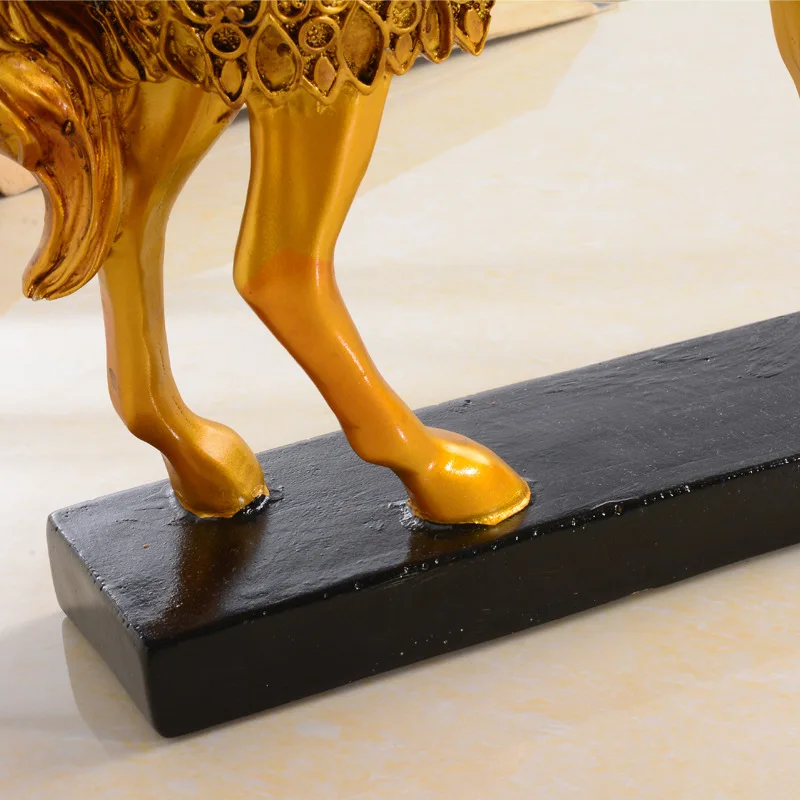 Ancient War Horse Wedding Decoration Figurines Miniatures Artificial animal Ornament Vintage Home Decor Valentines Day Gift - imagen 5
