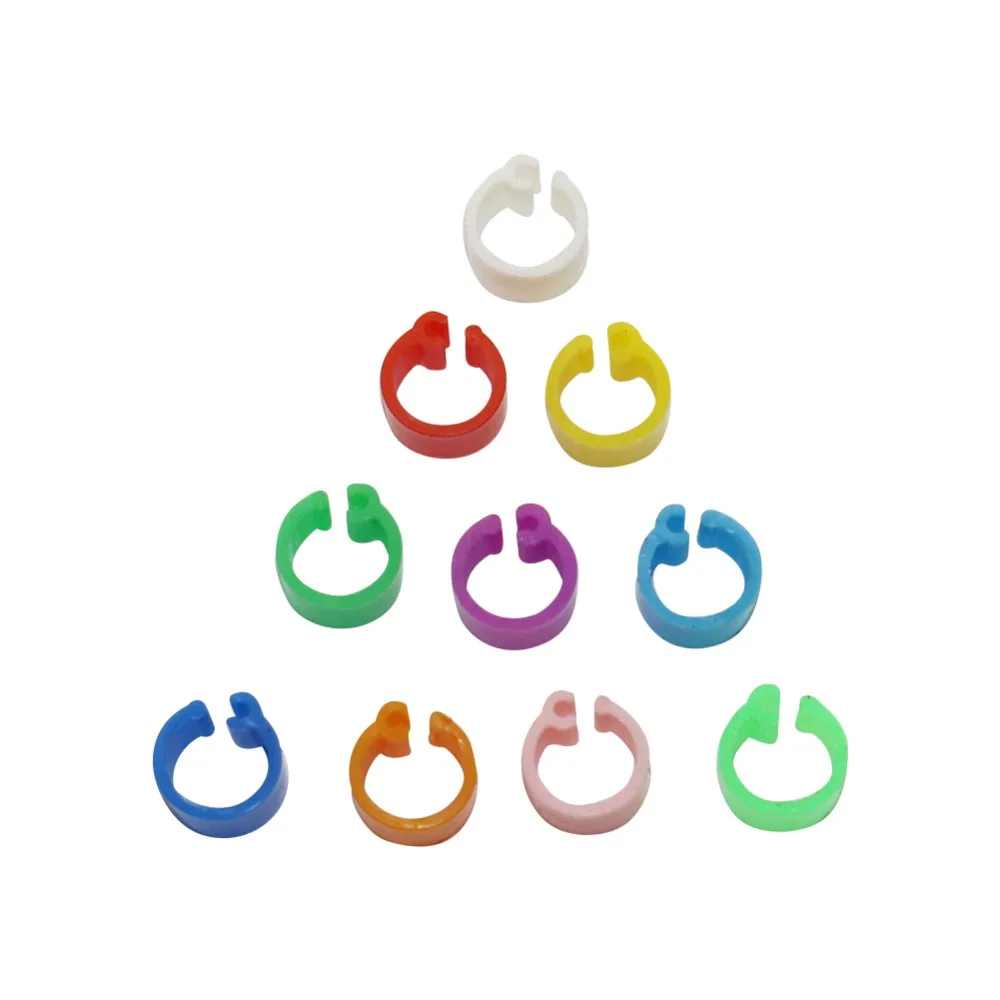 Anillo de identificación de bayoneta, apertura sin número, Anillo de pie de pájaro, anillos de palomas, diámetro interior de 6mm, suministros de entrenamiento de aves, 100 Uds. - imagen 5