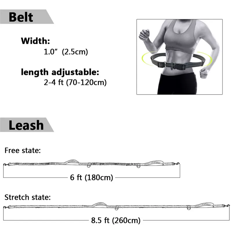 Correa retráctil de alta resistencia para perros medianos y grandes, accesorio de cadena reflectante de plomo para mascotas, manos libres, 150 libras - imagen 2