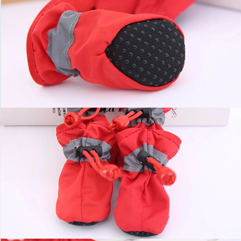 Zapatos antideslizantes para mascotas, botas gruesas para perros pequeños, gatos, Chihuahua, Yorkie, 4 unids/set por juego - imagen 2