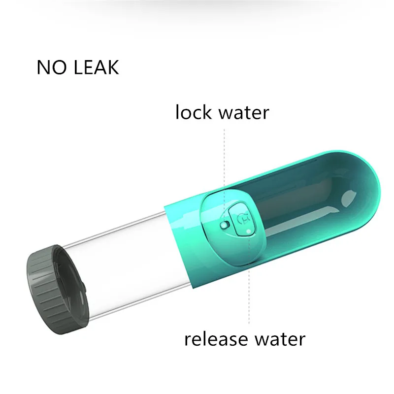 Botella de agua portátil con filtro para perro, tazón de viaje para cachorro y gato, dispensador de agua al aire libre para mascotas, alimentador para perros, 300ml - imagen 3