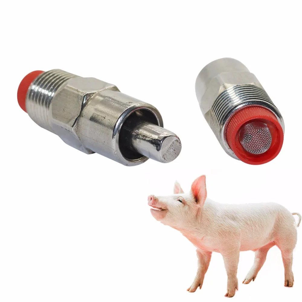 Tetina automática de acero inoxidable para beber animales, instrumento para beber, bebedero, alimentador, equipo agrícola, 20 mm, 1 ud.