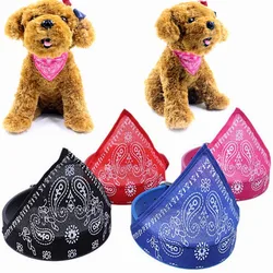 Bandana para perro de cuero ajustable con estampado