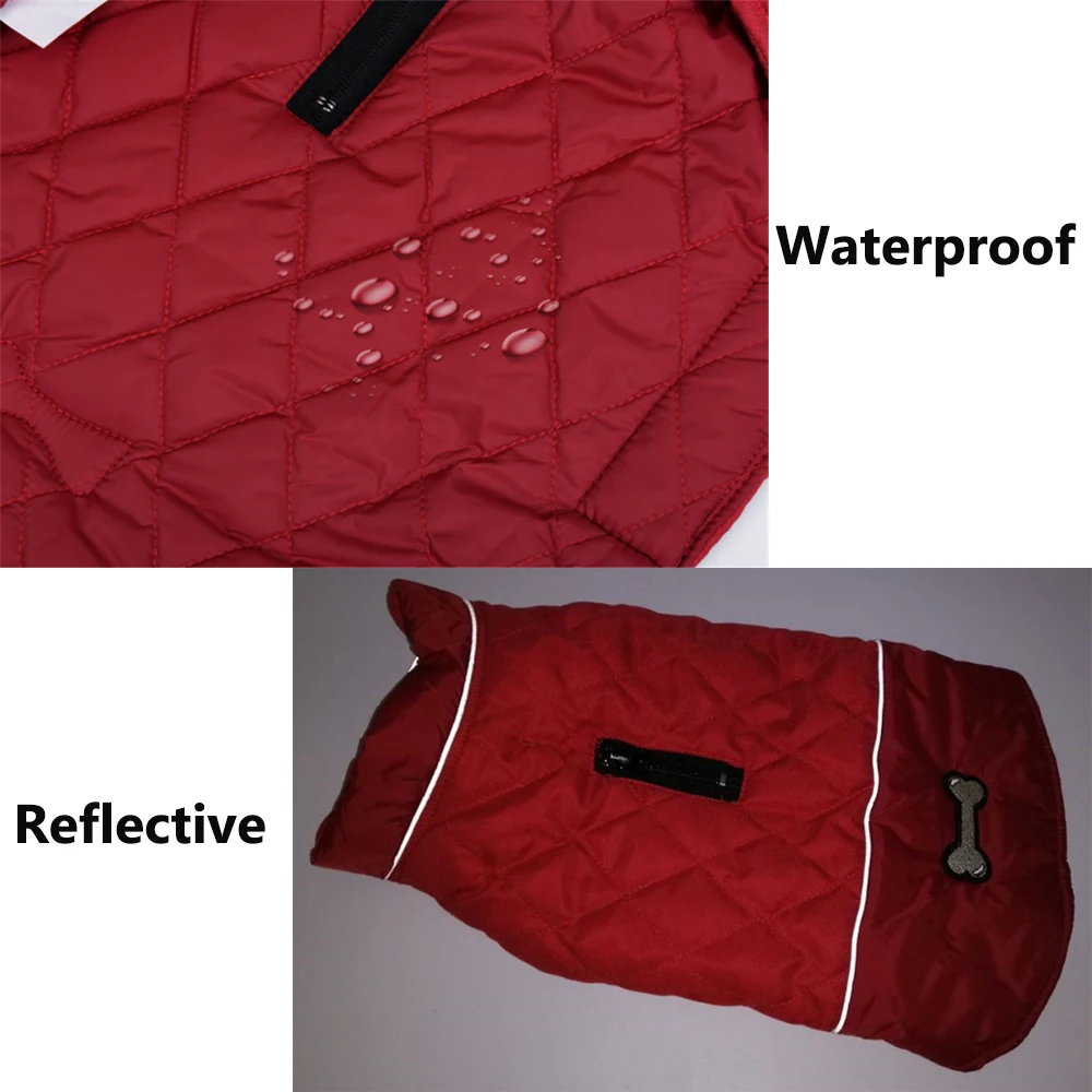 Clothing for Dogs Waterproof Winter Warm Dog Clothes Reflective Dog Jacket Reversible Pet Clothes Coat French Bulldog Chihuahua - imagen 4