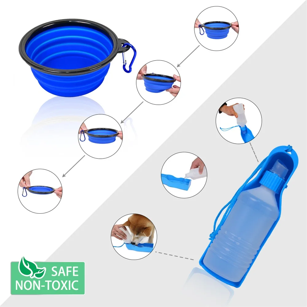 Juguetes interactivos multifunción para mascotas, suministros diarios plegables para viajes al aire libre, con peso ligero, 6 uds., envío gratis - imagen 5