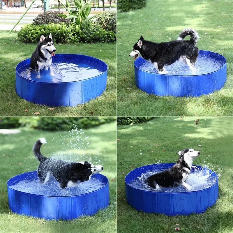 Bañera plegable de gran capacidad para perros y gatos, piscina de PVC, estanque de lavado, bañera para cachorros y gatitos - imagen 5