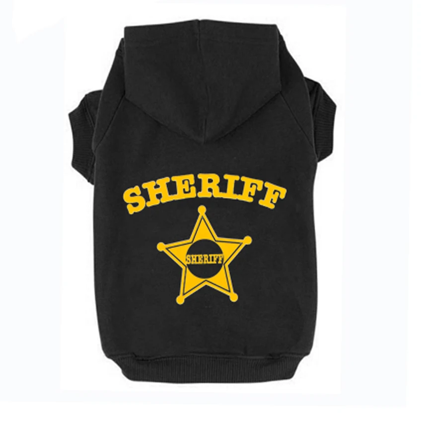 SHERIFF-ropa con estampado de estrellas para cachorros y perros, sudaderas con capucha, jerséis, chándales para el cuidado de la taza de té de Chihuahua y perros grandes - imagen 4