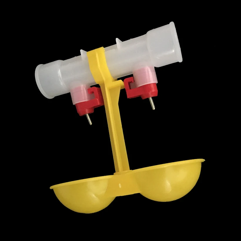 Bebedero de pollo con doble boquilla, vasos colgantes para beber, alimentador de pollo, equipo de Agricultura, 10 Uds. - imagen 4