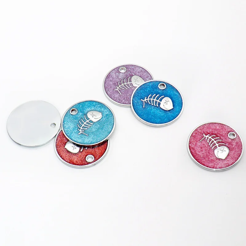 Etiqueta de identificación personalizada para perro, colgante con placa con nombre para mascotas, 20 piezas, venta al por mayor - imagen 4