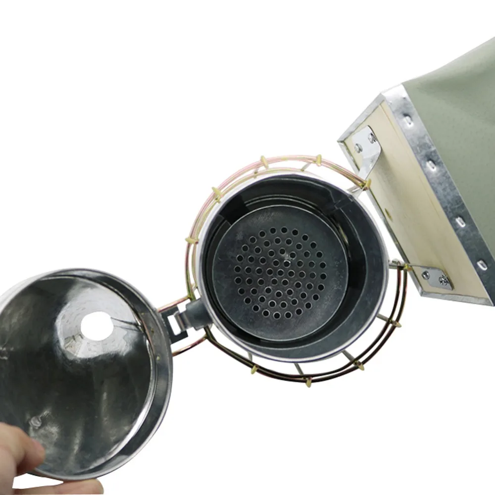 Ahumador de apicultura de acero inoxidable, tabla de protección térmica galvanizada pequeña, herramienta de equipo de apicultura, 1 ud. - imagen 5