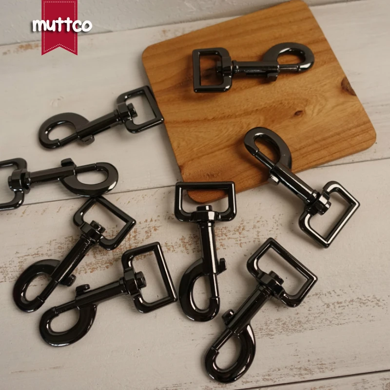 Pistola ecológica negra de 2,5 cm, cierre giratorio de metal, garras de langosta, Hardware, clip de perro, hebilla, correa, accesorios de metal, PK-25B - imagen 4