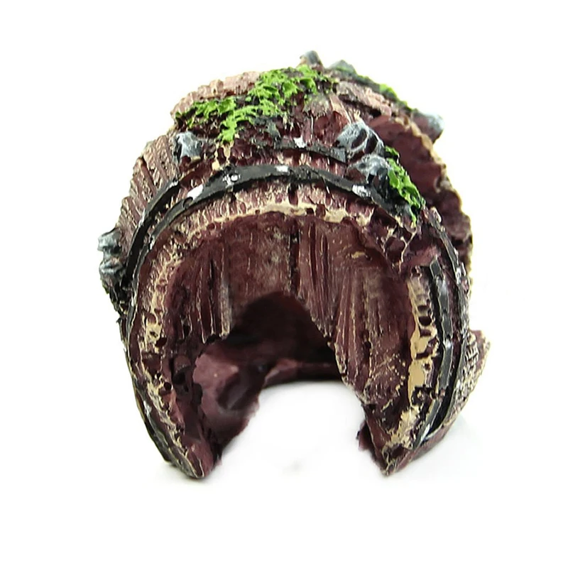 Adornos de resina para acuario, decoraciones de barril Artificial, cueva, accesorios de paisajismo para fondo de decoración de acuario y pecera - imagen 4