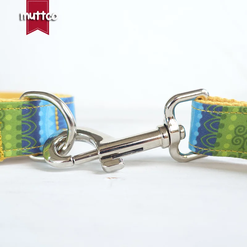 Collar de identificación de perro personalizado grabado MUTTCO, collar hecho a mano de calidad, Collar de perro amarillo antipérdida THE FOLK, 5 tamaños UDC024 - imagen 3