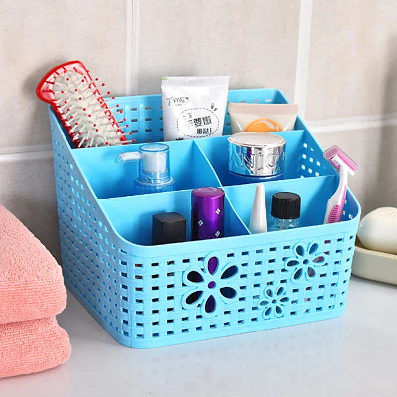 Venta caliente multifunción cajas de almacenamiento de escritorio de oficina en casa organizador de plástico cesta de decoración lápiz soporte para teléfono ZL301-5 - imagen 5