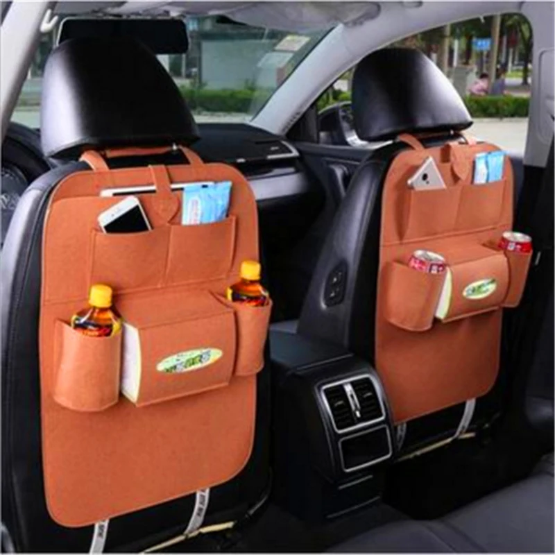 Bolsa de almacenamiento multifuncional para asiento trasero de coche, soporte colgante para estuche de desechos, bolsa de decoración Interior automotriz, organizador de viaje, 2 uds. - imagen 5