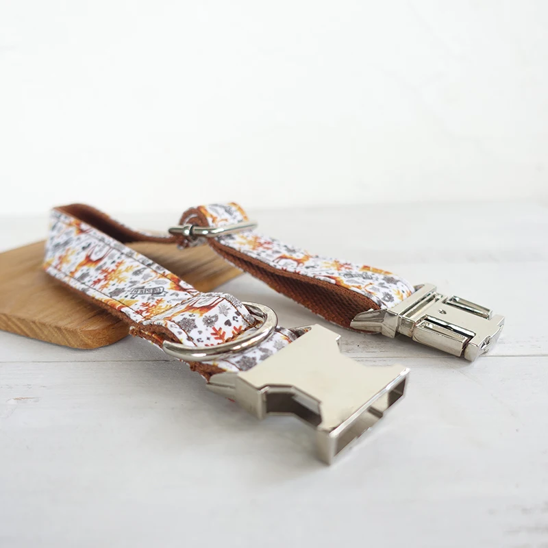 MUTTCO vende al por menor collar personalizado de alta calidad con diseño propio THE GOLDEN CHRISTMAS collares para perros ajustables correas 5 tamaños UDC061 - imagen 2