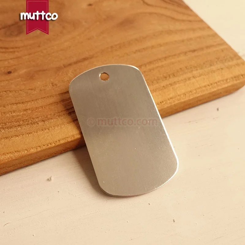 20 unids/lote etiqueta de nombre de perro y gato grabada con láser de metal en blanco de doble cara etiqueta de identificación de perro de aduana militar 10 colores DIT-027 - imagen 4