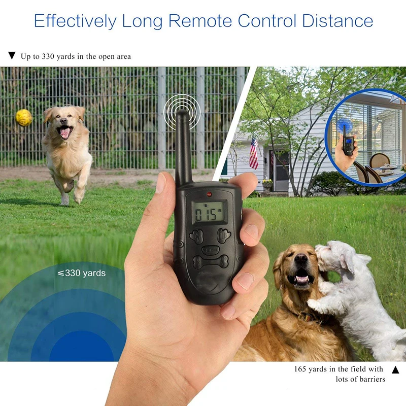 Collar de entrenamiento para perros electrónico remoto profesional, collares para perros de entrenamiento recargables sin ladridos con sonido de vibración de choque - imagen 5