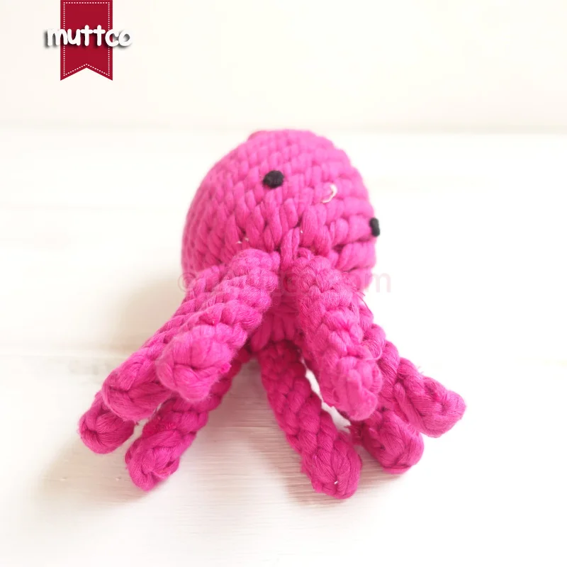 Venta al por mayor de alta calidad rosa pulpo perro mascota juguete cuerda de algodón juguete perro cuerda juguete DRT-018 - imagen 3