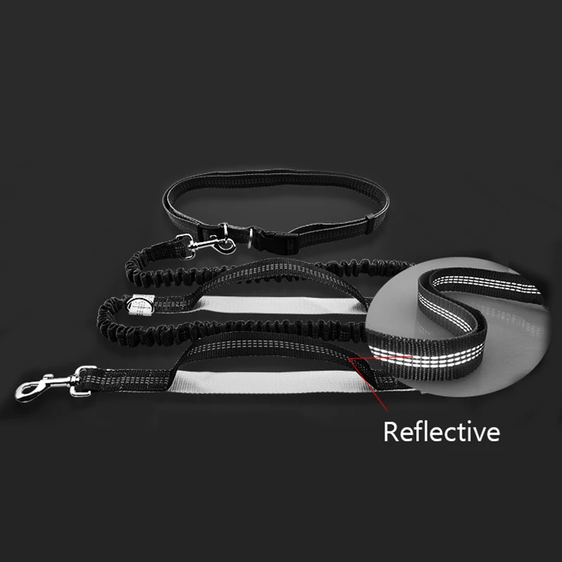 Correa retráctil de alta resistencia para perros medianos y grandes, accesorio de cadena reflectante de plomo para mascotas, manos libres, 150 libras - imagen 5