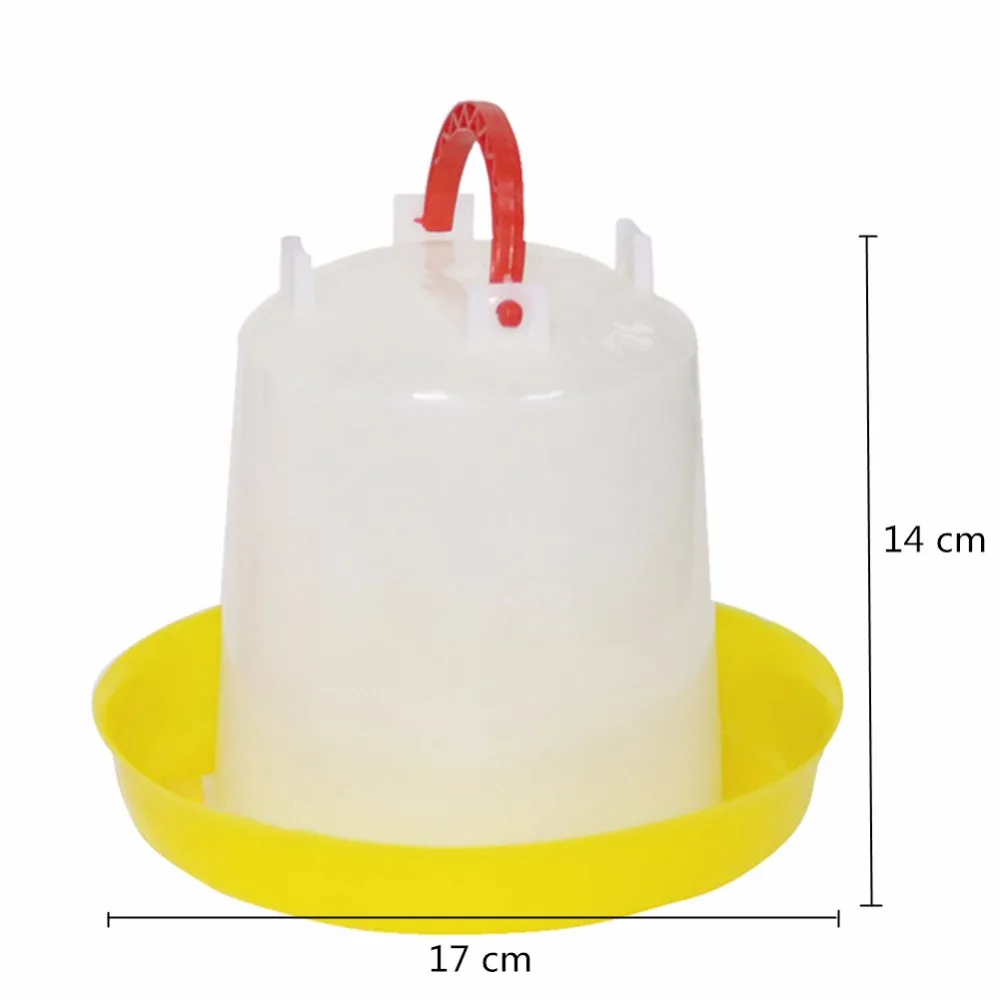 Cubo de agua para pollo, bebedero automático para pollitos, gallina, gallo, gallina, aves de corral, codorniz, Paloma, suministros de alimentación, 17x14cm, 1KG - imagen 3