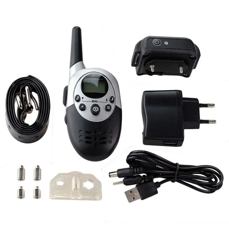 Collar de entrenamiento para perros eléctrico remoto de 1000m, Collar de entrenamiento para perros con control remoto Vibra resistente al agua, choque estático para dejar de ladrar, Collar de entrenamiento para perros con carga - imagen 2