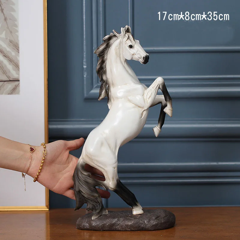 Creative Horse Wedding Decoration Figurines Miniatures Artificial Resin Animal Ornament Vintage Home Decor Valentines Day Gifts - imagen 2