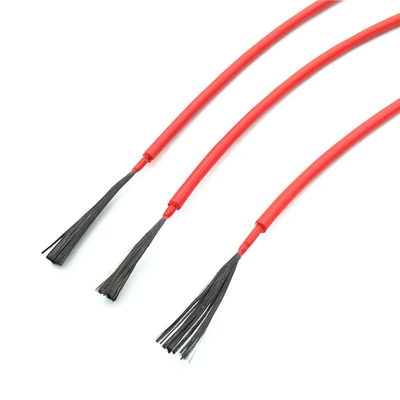 Cable de fibra de carbono de alta temperatura, 25m, 24k, 18.5ohm, Cable de calefacción de suelo, diámetro exterior de 2,5 Mm - imagen 2