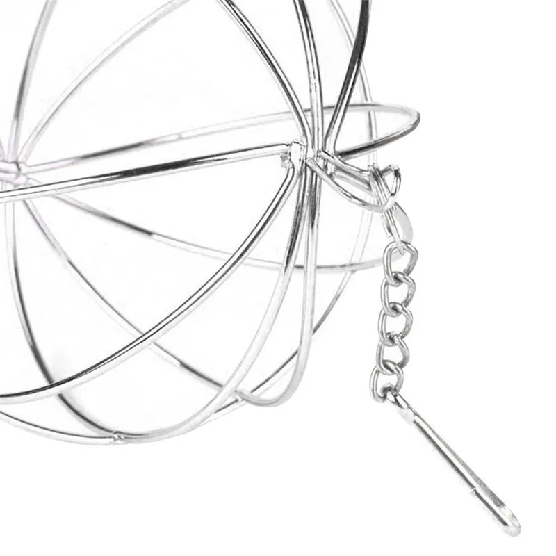 Bola de alimentación de hierba para mascotas pequeñas, bola de acero inoxidable redonda galvanizada para alimentación de Chinchilla, conejo, conejillo de indias - imagen 5