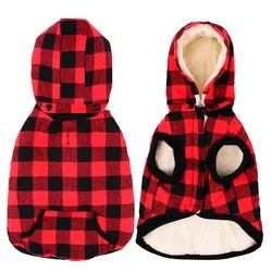Abrigo polar para perros – Chaqueta cálida de invierno con capucha extraíble