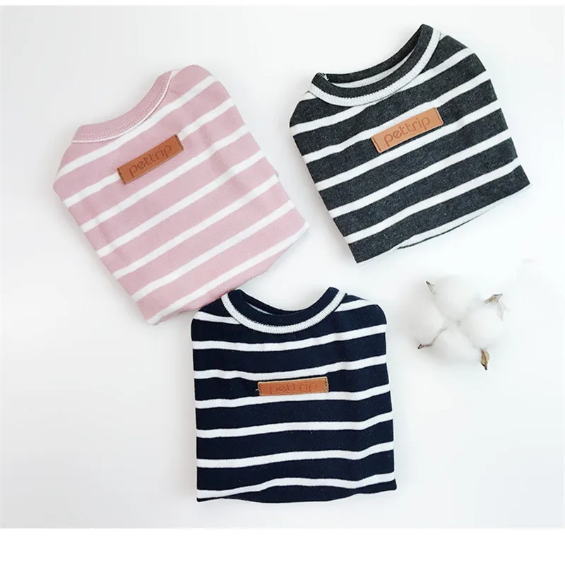Ropa para perros, camiseta de verano a rayas, sección delgada para mayor comodidad, oso de peluche, ropa para perros pequeños, elegante y Linda - imagen 4