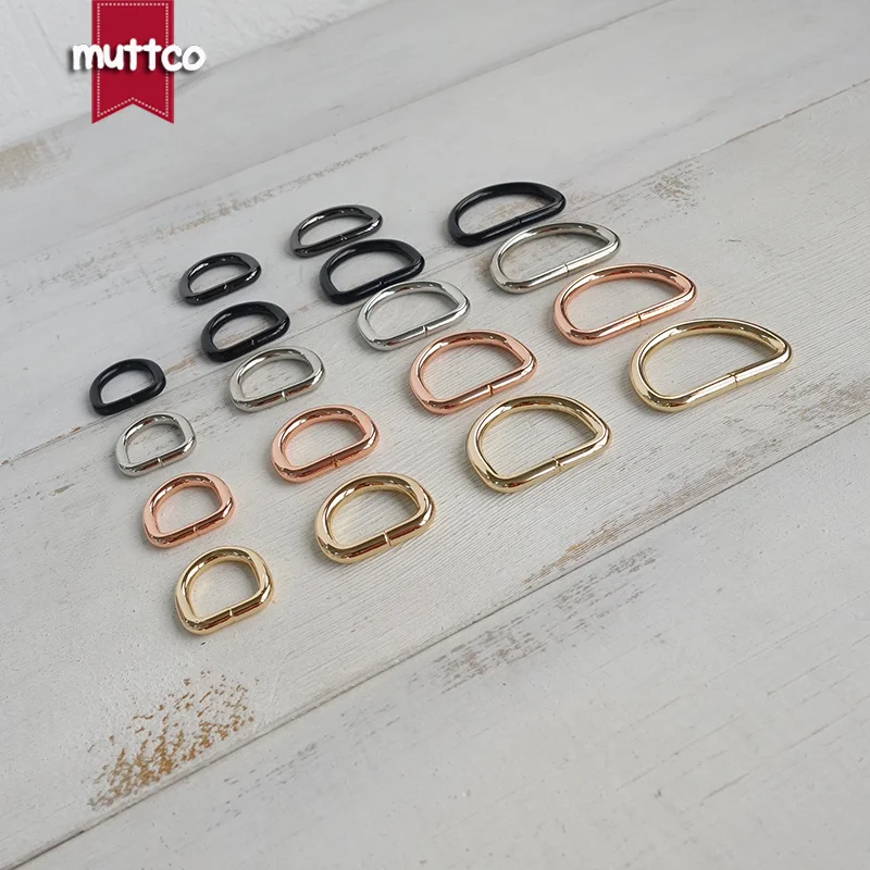 10 unids/lote DIY para Collar de perro 15,20,25,30mm costura de equipaje hecho a mano botón manual D anillo semi anillo hebilla Accesorios - imagen 4