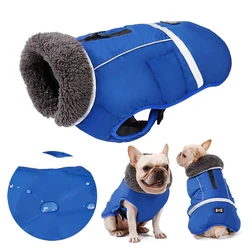 Chaqueta acolchada impermeable perros medianos y grandes reflectante