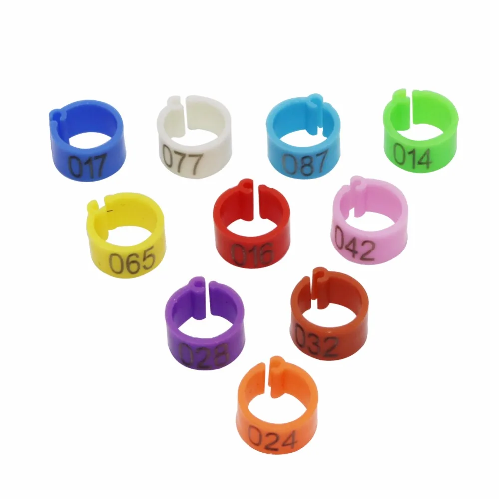 Anillo con Clip para pájaros número 001-100, diámetro interior de 8mm, pata de Paloma, aves de corral, paloma, pájaro, loro, Clip, anillos, banda, anillo para pie, suministros para palomas - imagen 3