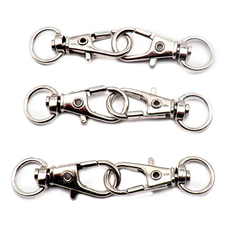 LLavero de plata de 100 X, cadena dividida para llaveros, accesorios de Etiqueta de perro, decoración de bolsas de mascotas, hebilla de joyería, venta al por mayor - imagen 4