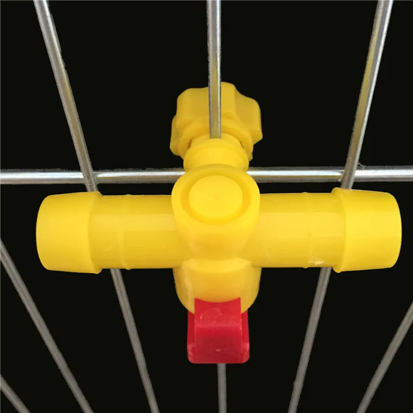 Fuente de agua colgante para gallinero de granja, boquilla automática para beber aves de corral, jaula para pollos de tres vías, equipo para beber a presión, 5 uds. - imagen 5