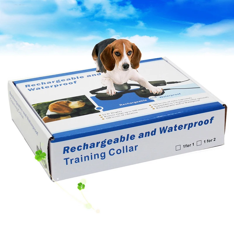 Collar de entrenamiento electrónico para perros, dispositivo con control remoto, pantalla LCD, recargable, resistente al agua, 300 niveles, vibración, choque, deja de ladrar, 998DR, 100 M - imagen 2