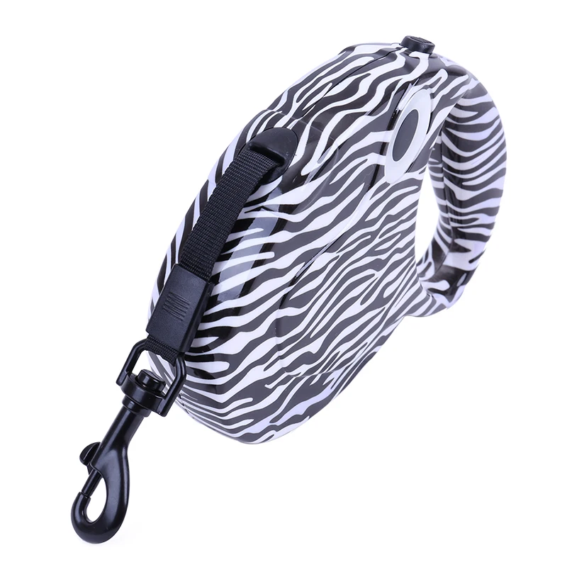 Correa retráctil antideslizante con estampado de leopardo y camuflaje para perro, Correa automática con patrón de rayas de cebra, 3M de largo, envío gratis - imagen 5