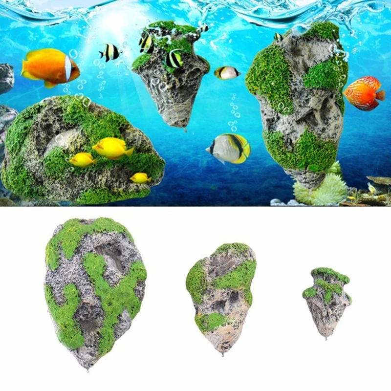 Piedra pómez flotante Artificial para cultivo de plantas, ornamento para pecera, Avatar, fantasía, País de las Maravillas, decoración para acuario - imagen 3
