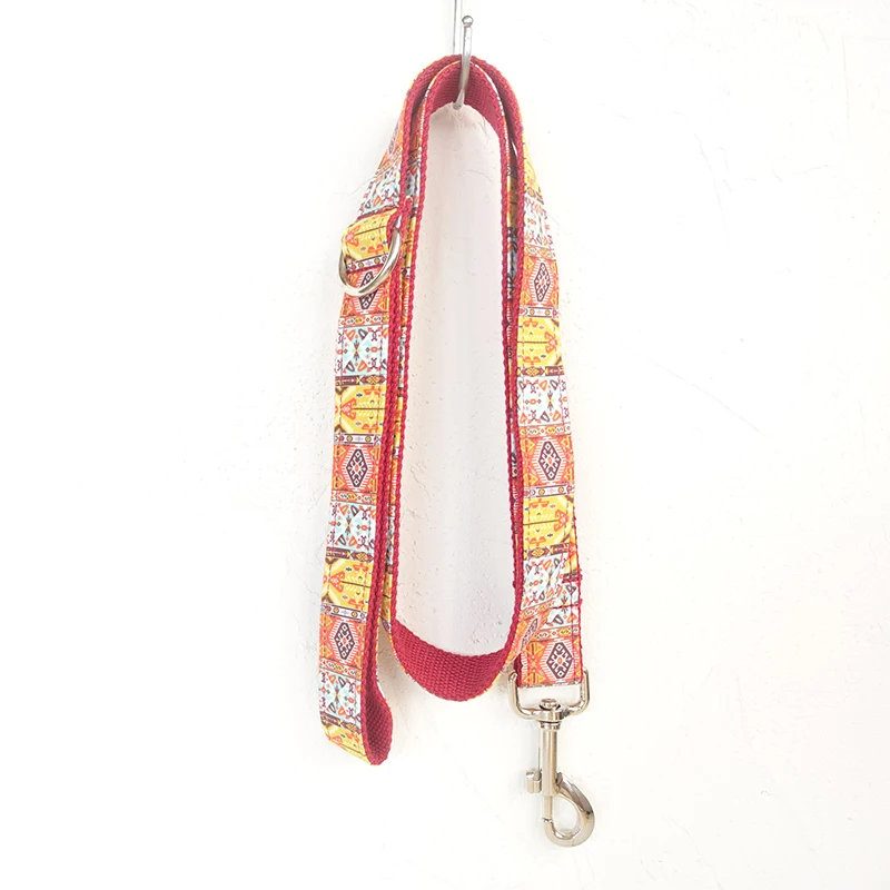 MUTTCO vende al por menor Collar de perro suave y autorroscante con nombre personalizado antipérdida, conjunto de collar y correa para perro RED BOHEMIAN, 5 tamaños UDC055 - imagen 3