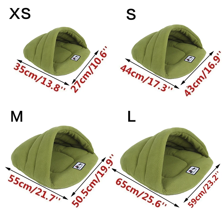 Camas de lana Polar suave para perros, esterilla caliente para mascotas, perrera para cachorros pequeños, saco de dormir para gatos, cueva, nido, invierno, 6 colores - imagen 3