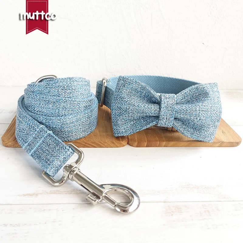 Collar de perro antipérdida MUTTCO, collar ajustable para mascotas, conveniente para caminar al perro, traje azul cielo, etiqueta de identificación personalizada, 5 tamaños UDC071 - imagen 5