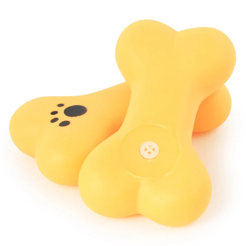 Bonito juguete de hueso para perro y gato, soporte para masticar, Limpieza de dientes, juguetes chirriantes, entrenamiento de cachorros, suministros interactivos para mascotas para Caniche - imagen 3