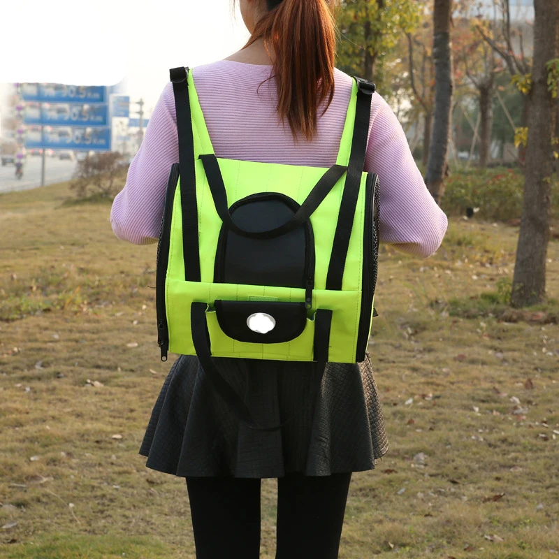Bolsa transportadora de mascotas transpirable, mochila de malla para viajes al aire libre para mascotas, bolsa de transporte para perros, bolso acogedor para gatos, conejos, jaula pequeña para mascotas - imagen 4