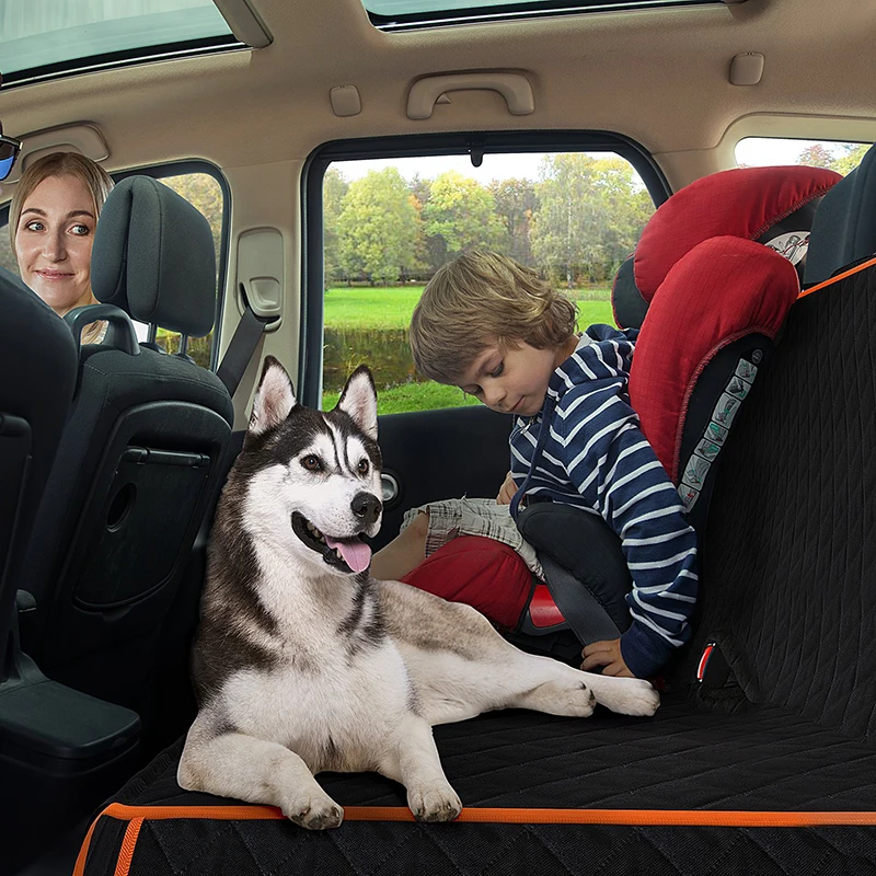Fundas de asiento de coche para mascotas, accesorios para Interior de coche de viaje para perros grandes, alfombrilla para perros resistente al agua y a los arañazos para SUV - imagen 3