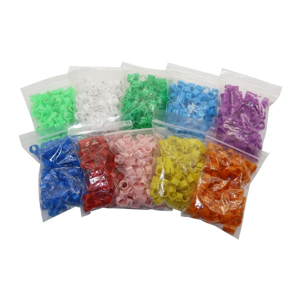 100 unids/bolsa diámetro interior 6mm pata de Paloma aves de corral paloma pájaro loro Clip anillos banda pie anillo Paloma suministros NO.001 ~ 100 - imagen 3