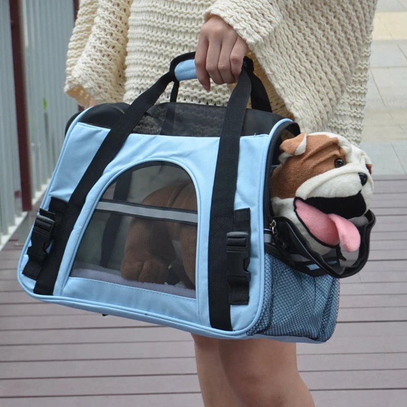 Transportín transpirable para perros, bolso de moda, portadores portátiles para gatos y mascotas, bolsa de viaje al aire libre, bolsa de transporte de hombro, jaula para perros y gatos - imagen 2