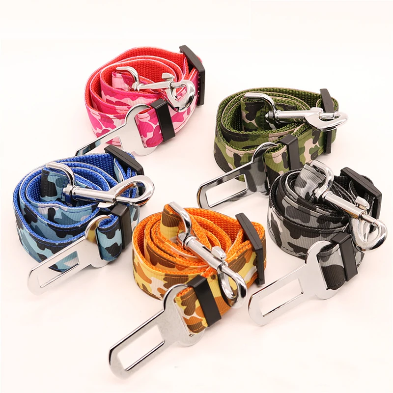 Cinturón seguridad coche XLeiPet - Vista principal diseño camuflaje denim