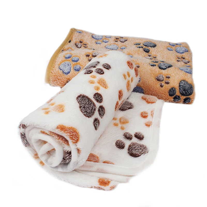 Manta suave con estampado de pata para mascotas, colchoneta cálida de invierno para perros y gatos, cama para dormir, Funda de colchón, cojín para perros pequeños y medianos, cachorros y gatos - imagen 3